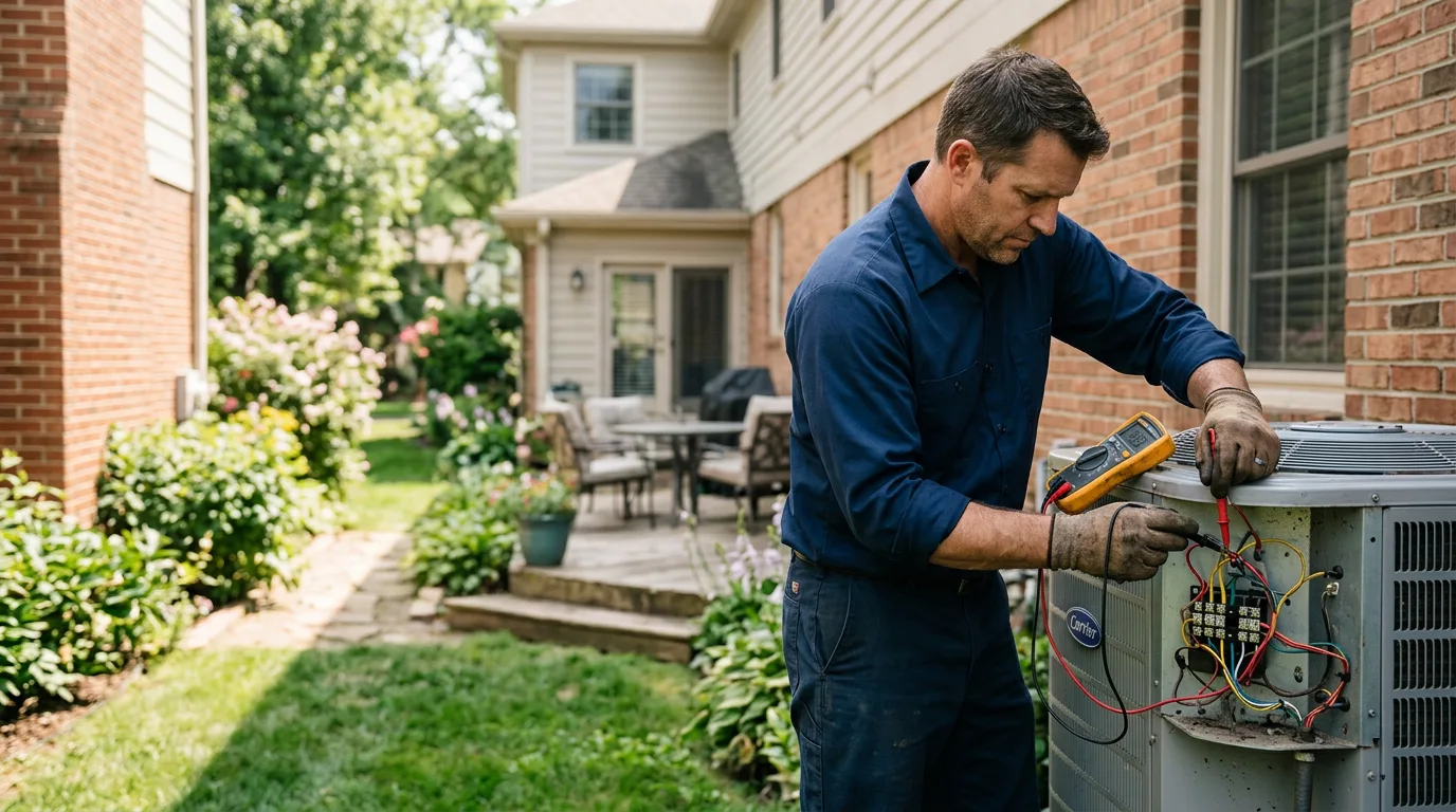 HVAC technician working near Center City, MN